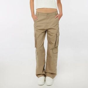 Ardene Straight Leg Beige Cargo Pants
